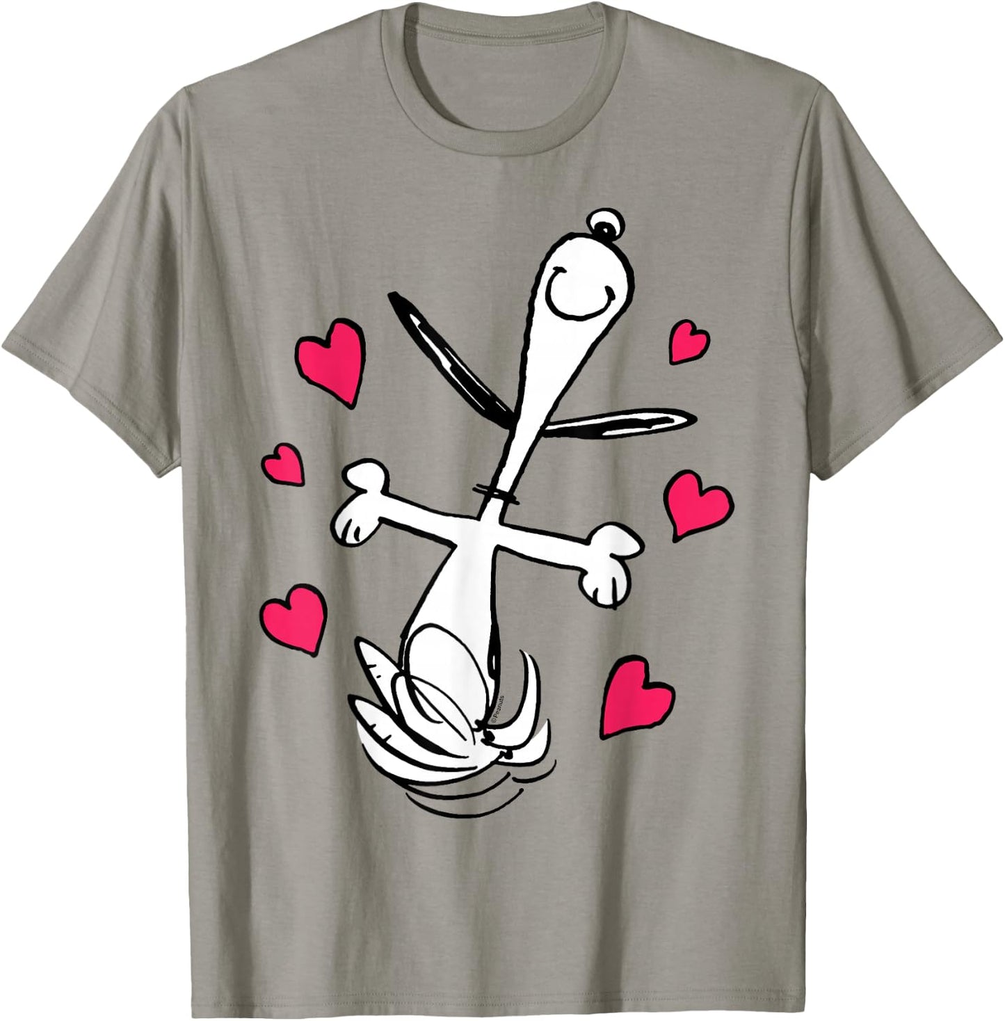 Peanuts Snoopy Tanzende Herzen T-Shirt - T-Shirt | Sand