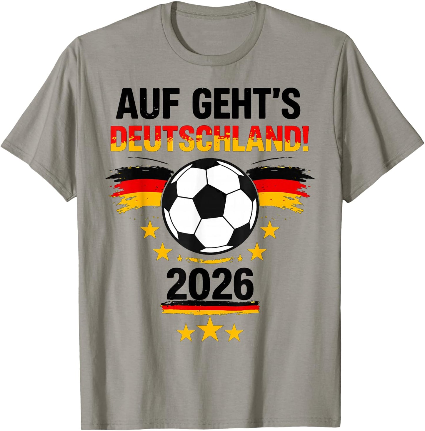 Auf geht's Deutschland 2026 Fußball Deutschland Fan T-Shirt - T-Shirt | Sand