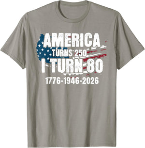 250th Anniversary 80th Birthday T-Shirt - T-Shirt | Sand
