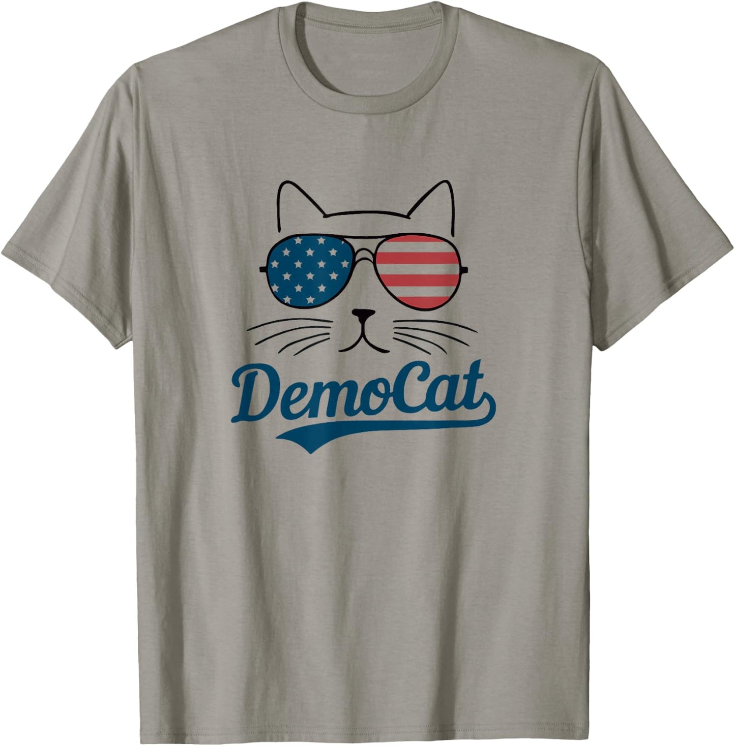 Democat Funny Democrat Cat T-Shirt - T-Shirt | Sand