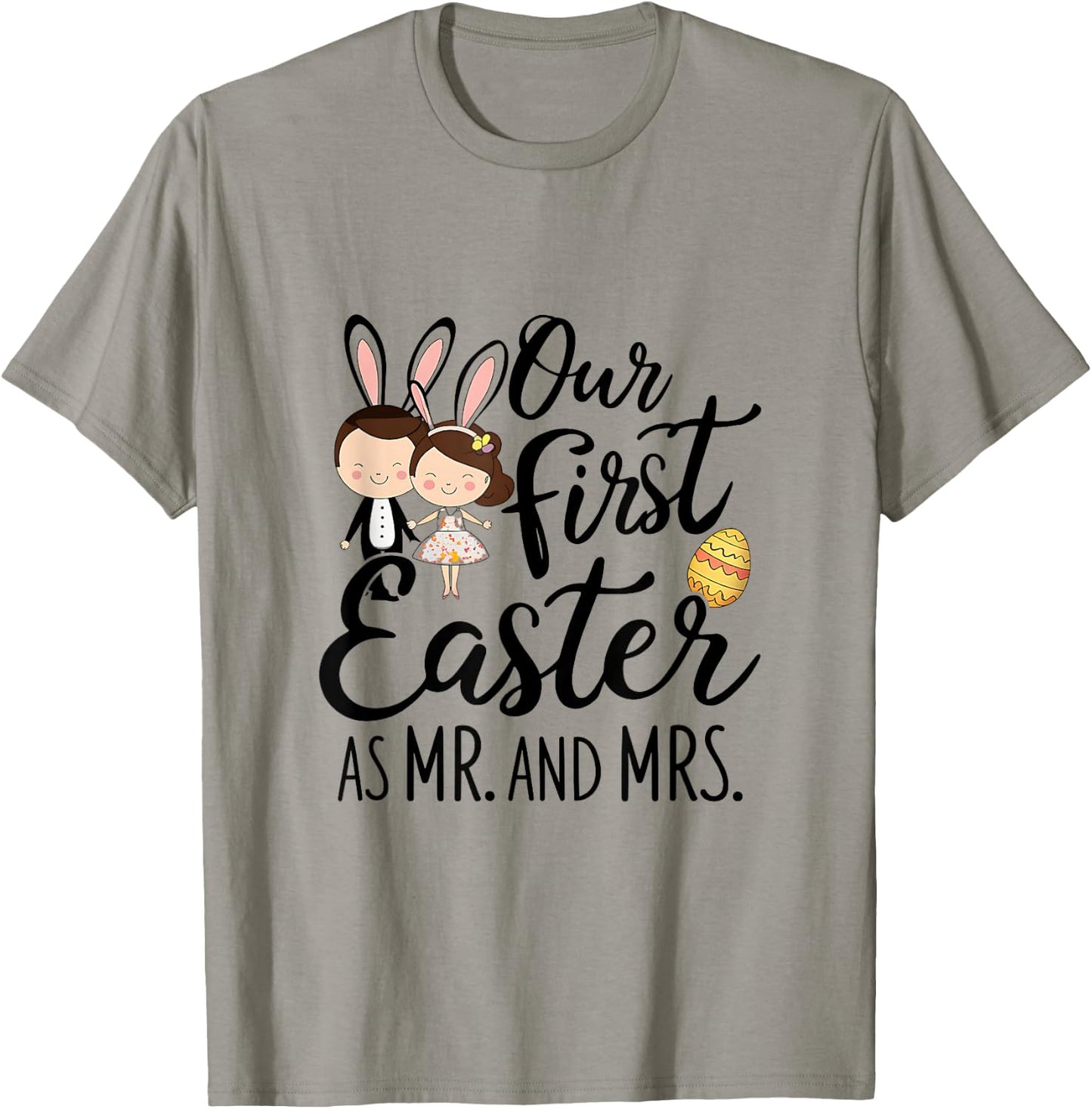 Our First Easter Together - Matching Couple Design T-Shirt - T-Shirt | Sand