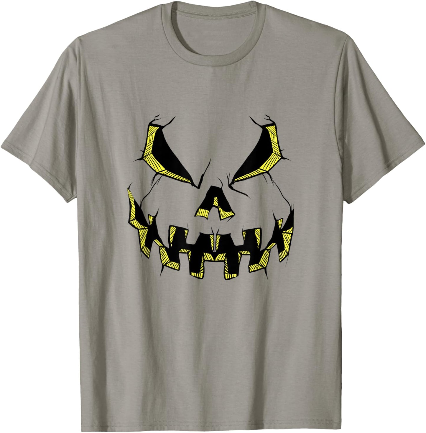 Scary Pumpkin Face Halloween Party Costume Jack O Lantern T-Shirt - T-Shirt | Sand