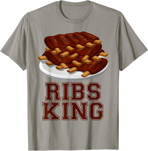 Ribs King for rib lover and bbq fan T-Shirt - T-Shirt | Sand