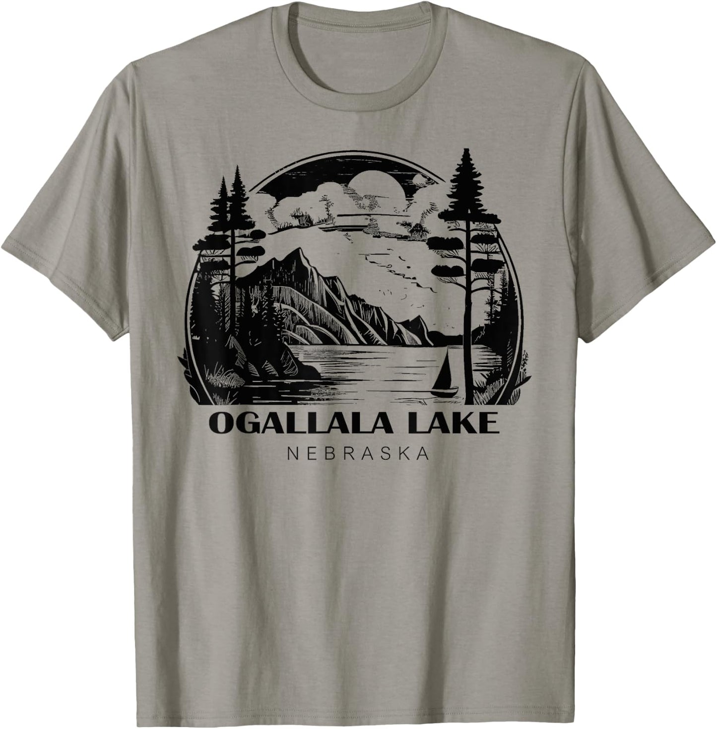 Ogallala Lake Nebraska T-Shirt - T-Shirt | Sand