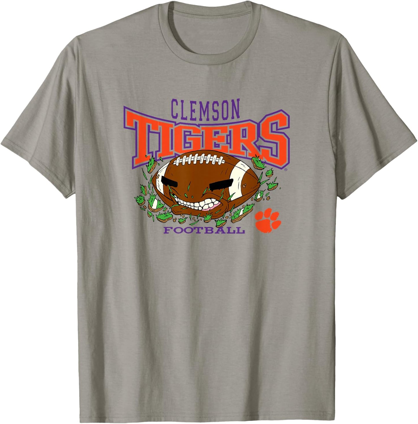Clemson Tigers Football Bite White Officially Licensed T-Shirt - T-Shirt | Sand