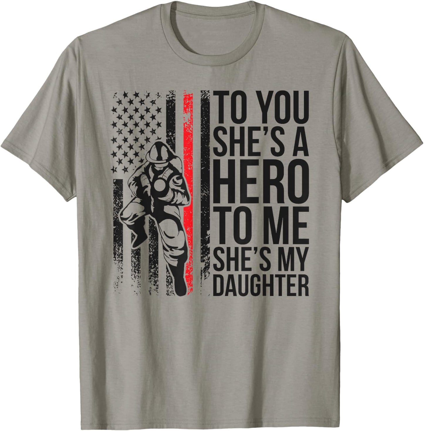 My Daughter Proud Fire Mother Firefighter Mom T-Shirt - T-Shirt | Sand