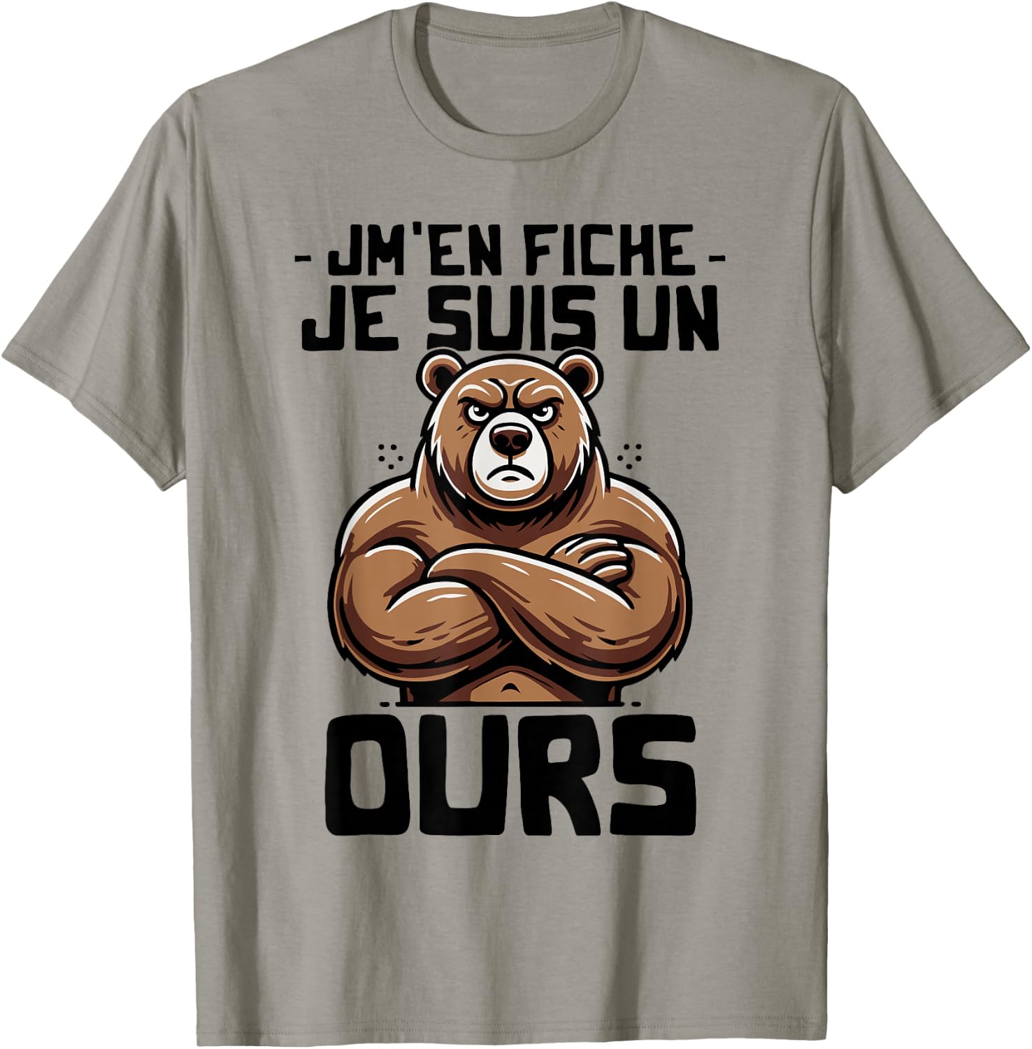 Bear Woman Girl Boy Funny Funny Je suis un Ours , white, S T-Shirt - T-Shirt | Sand