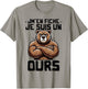 Bear Woman Girl Boy Funny Funny Je suis un Ours , white, S T-Shirt - T-Shirt | Sand