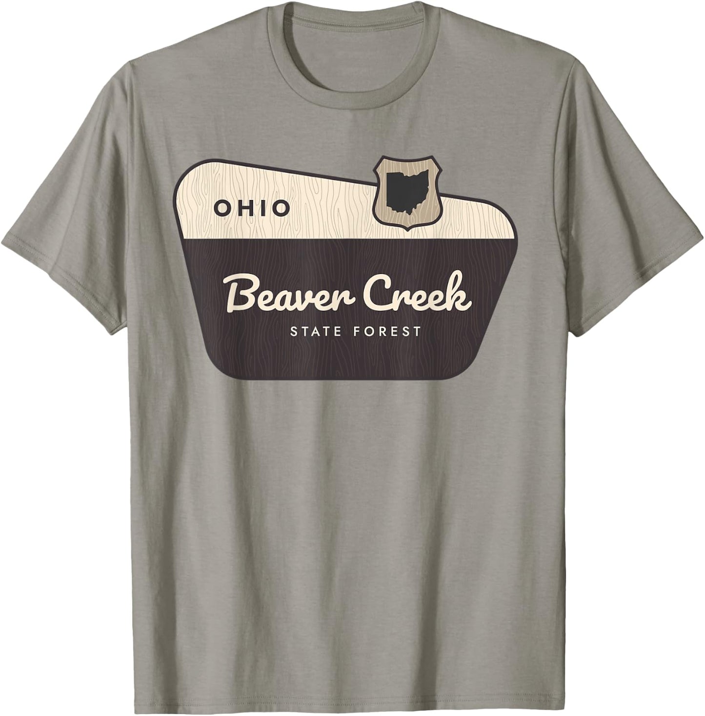 Beaver Creek State Forest Ohio Welcome Sign Vacation T-Shirt - T-Shirt | Sand
