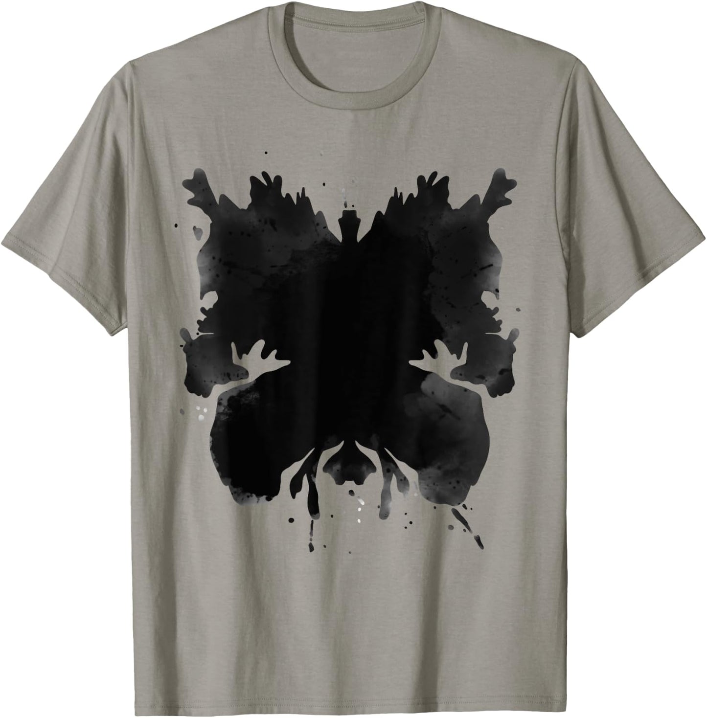 Aesthetic Moth Ink Blot Rorschach Psychology Student Teacher T-Shirt - T-Shirt | Sand