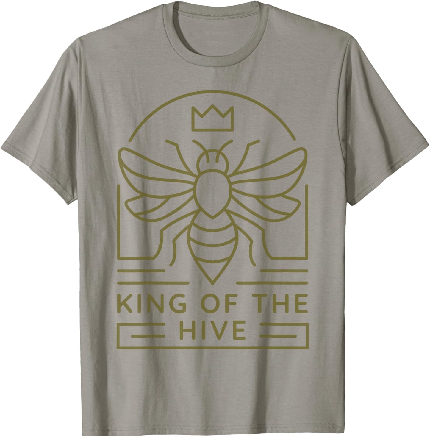 King Of The Hive Shirt Men Bee Lover Husband Beekeeper T-Shirt - T-Shirt | Sand