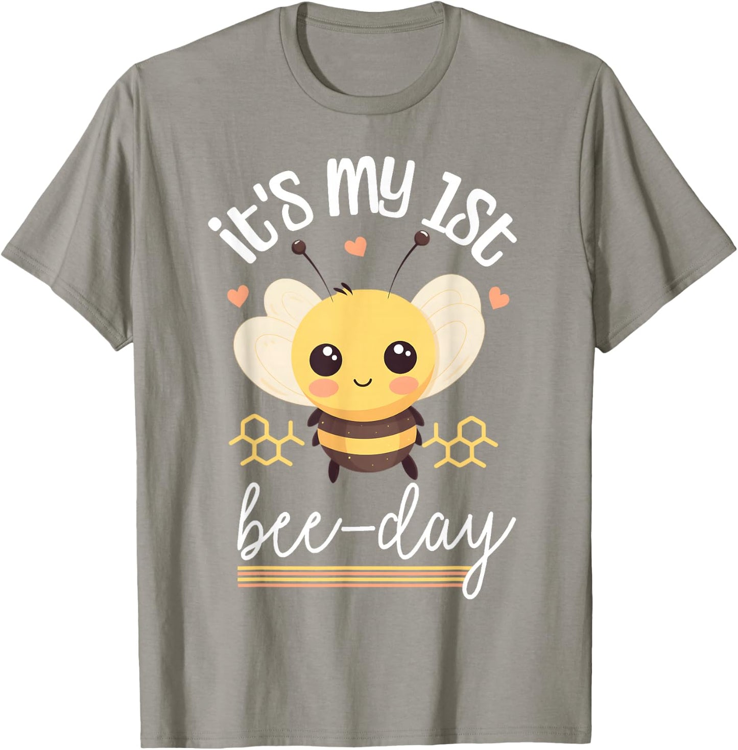 1. Geburtstag Biene, 1. Bienentag, erste Geburtstagsparty Mädchen T-Shirt - T-Shirt | Sand