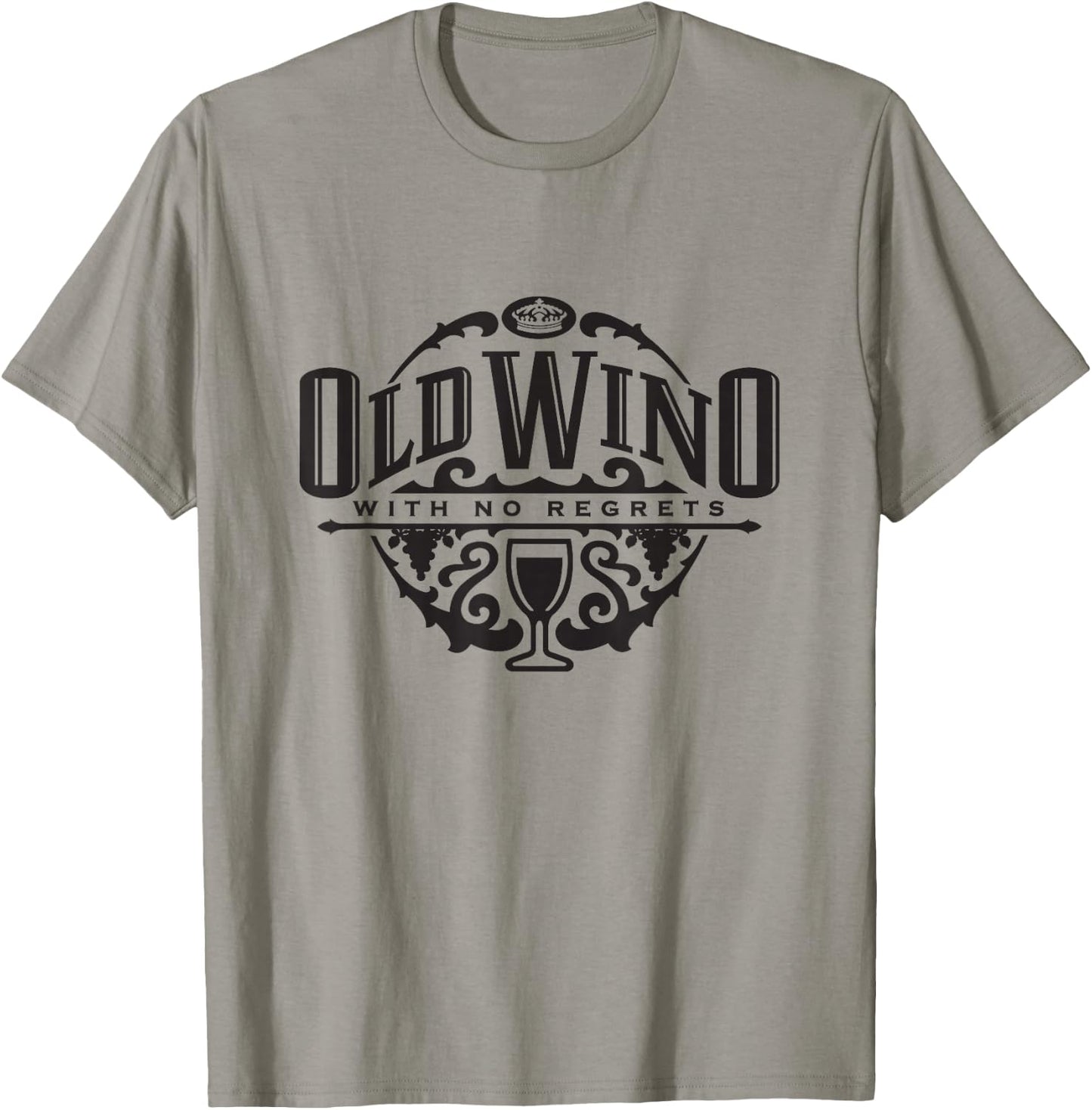 Wine Humor Drinking - Old Wino No Regrets T Shirt T-Shirt - T-Shirt | Sand