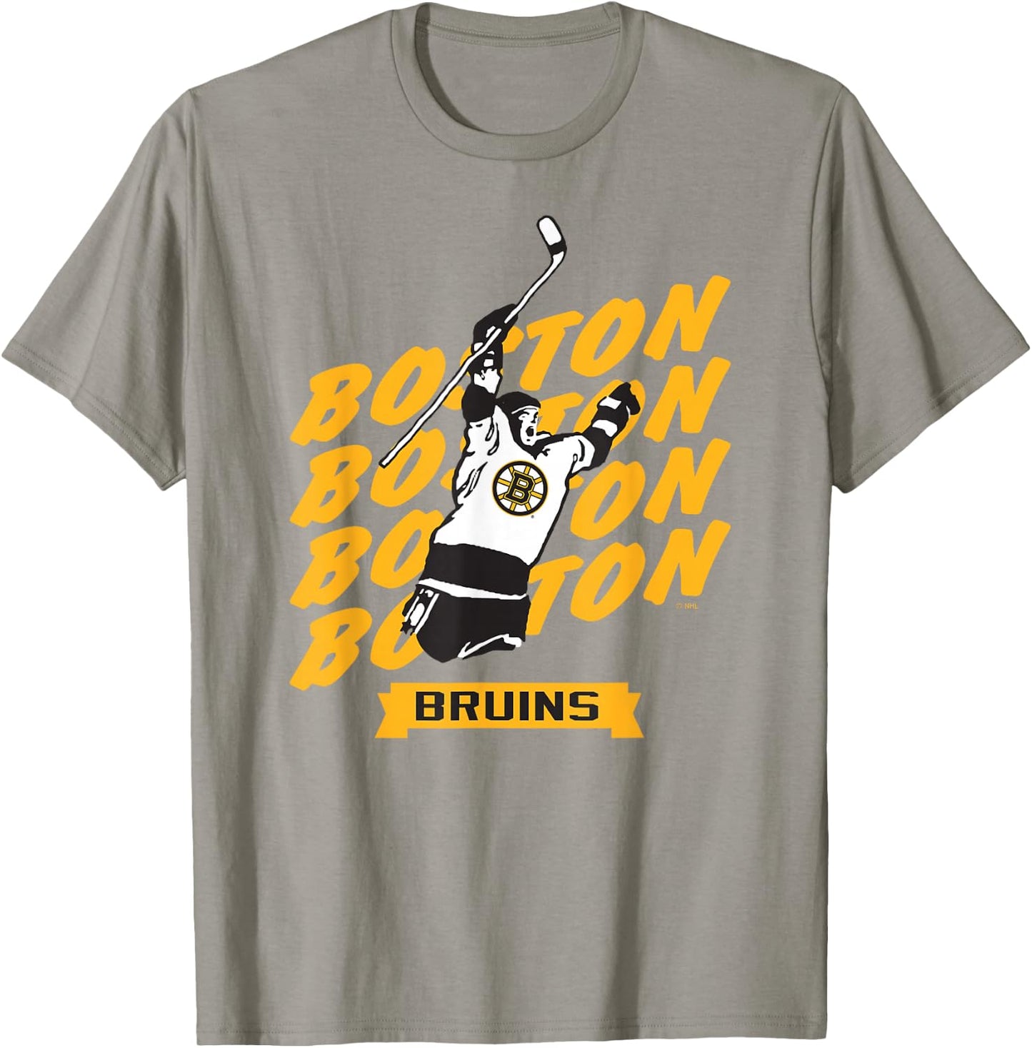 Boston Bruins Graffiti Gray Officially Licensed T-Shirt - T-Shirt | Sand