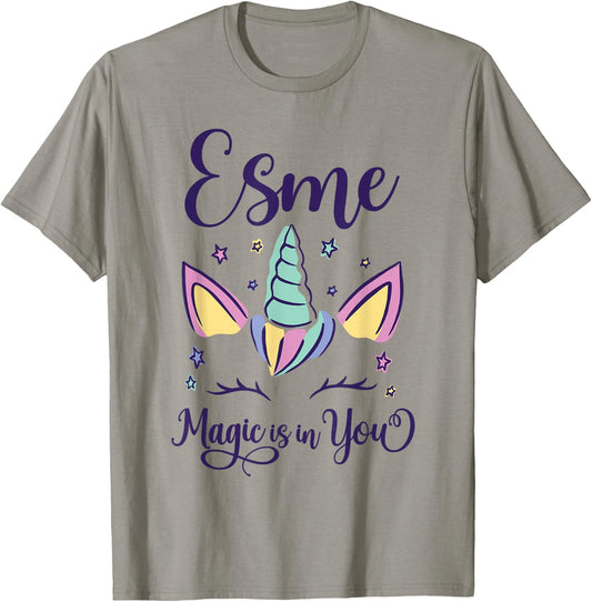First Name Esme Personalized I Love Esme T-Shirt - T-Shirt | Sand