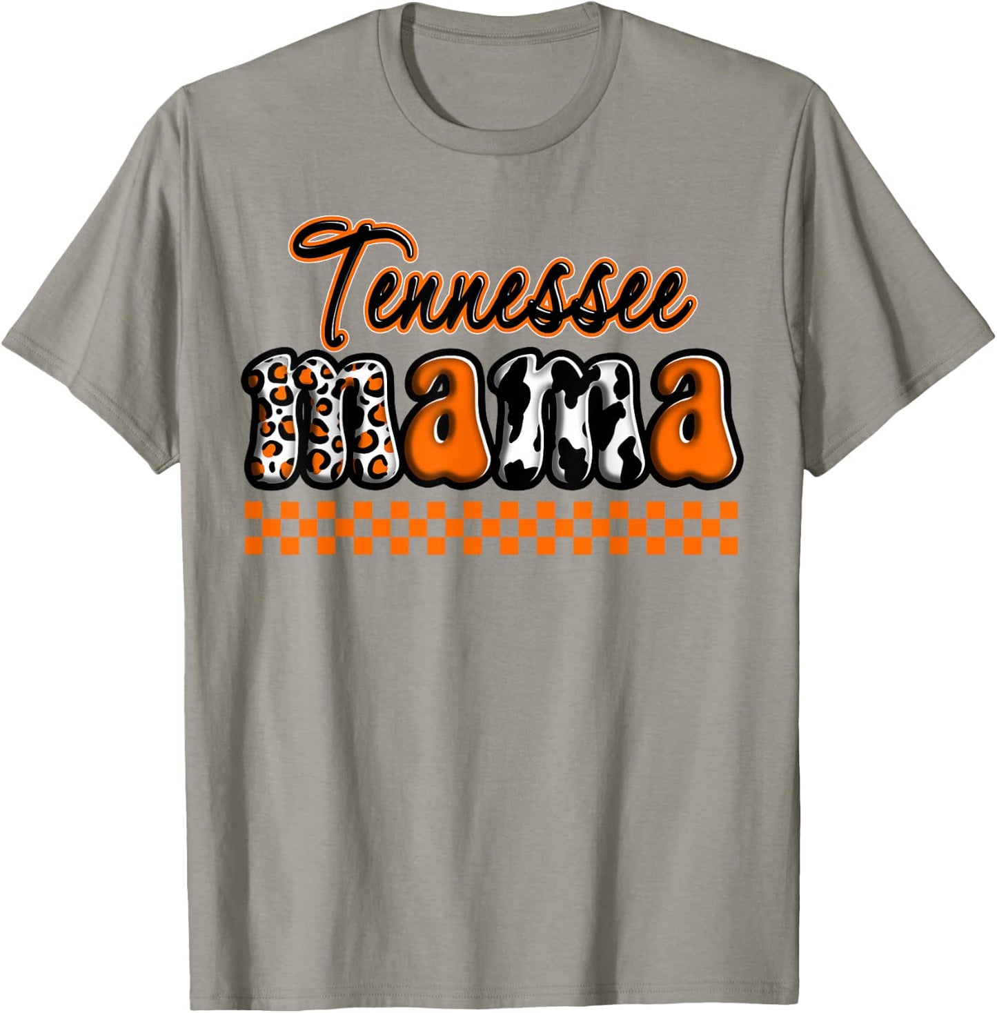 Tennessee Mama Mom Mommy Retro Checker Cheetah Country T-Shirt - T-Shirt | Sand