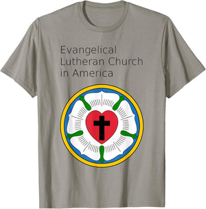 ELCA Rose Seal Logo of the Evangelical Lutheran Church in America T-Shirt - T-Shirt | Sand