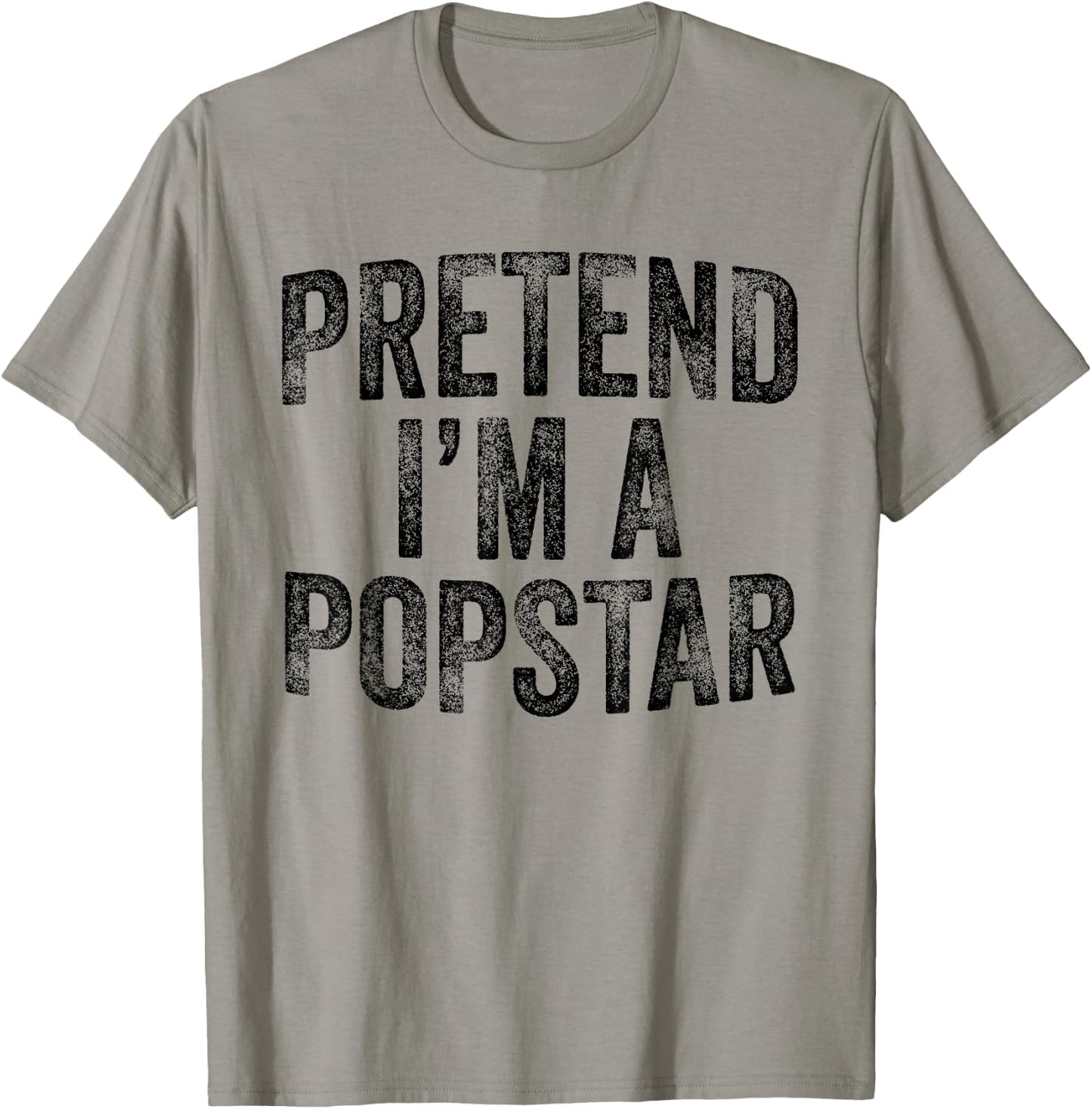 Pretend I'm A Popstar Family Lazy Halloween Party Costume T-Shirt - T-Shirt | Sand