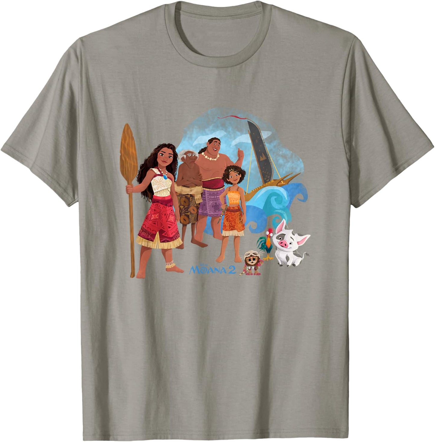 Disney Moana 2 Oceania Wayfinder Group Shot T-Shirt - T-Shirt | Sand
