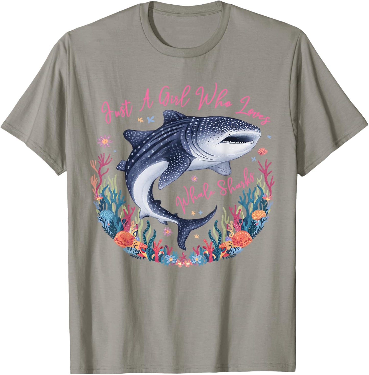 Just a Girl Who Loves Whale Sharks Cute Marine Biology T-Shirt - T-Shirt | Sand