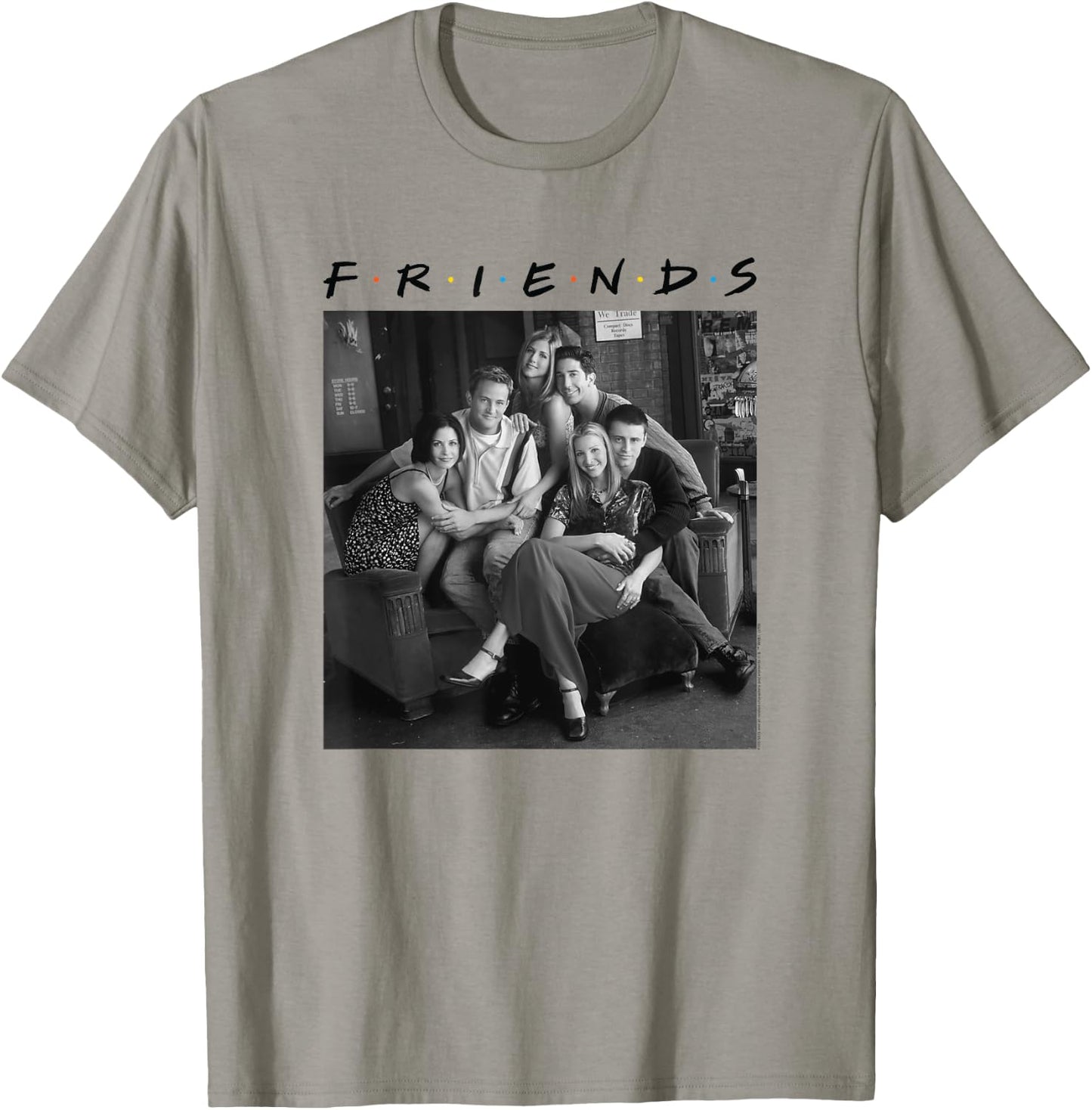 Friends Group Photo 6 BW , white, S T-Shirt - T-Shirt | Sand