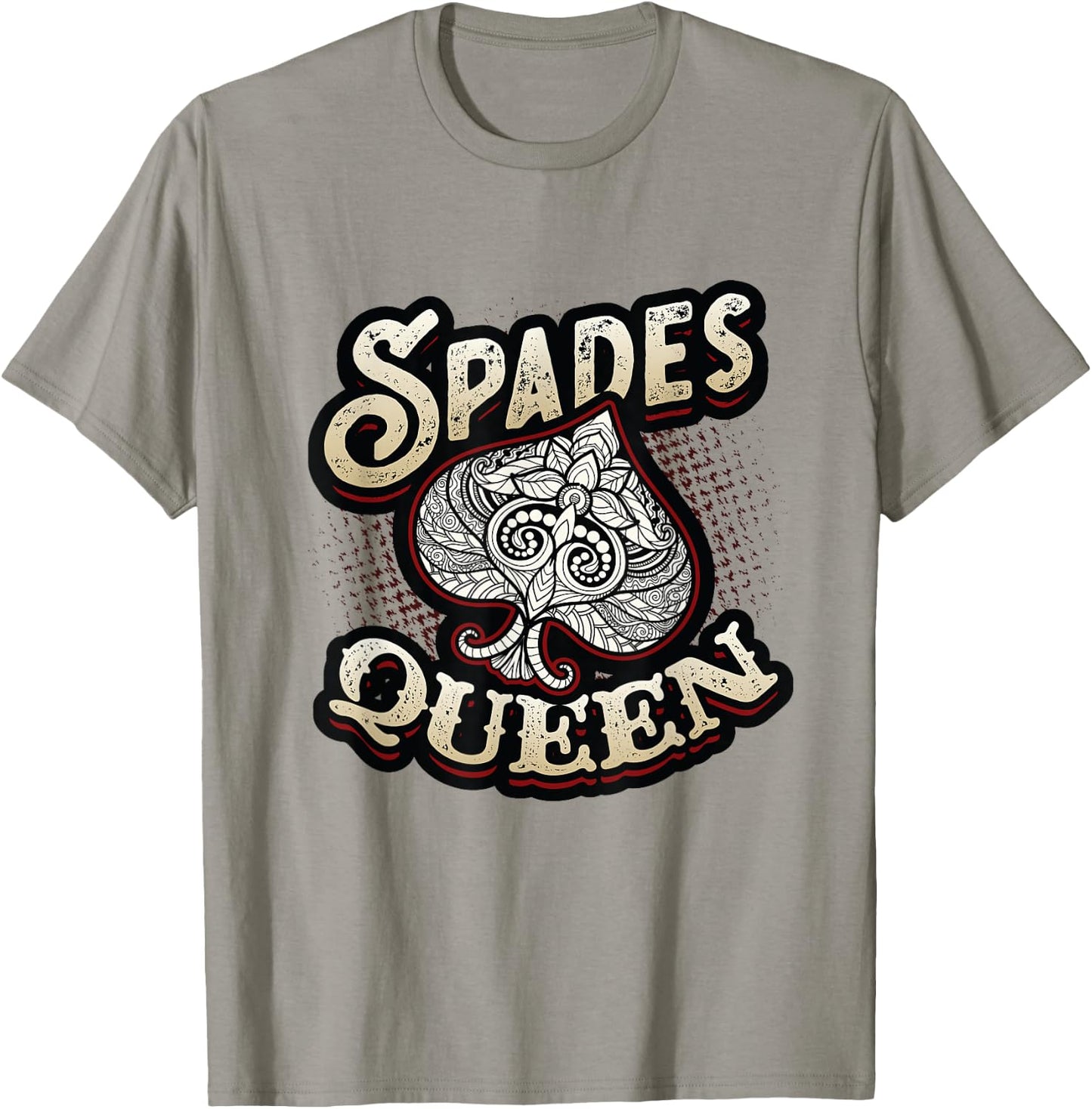 Spades Queen Spades Card Game T-Shirt - T-Shirt | Sand