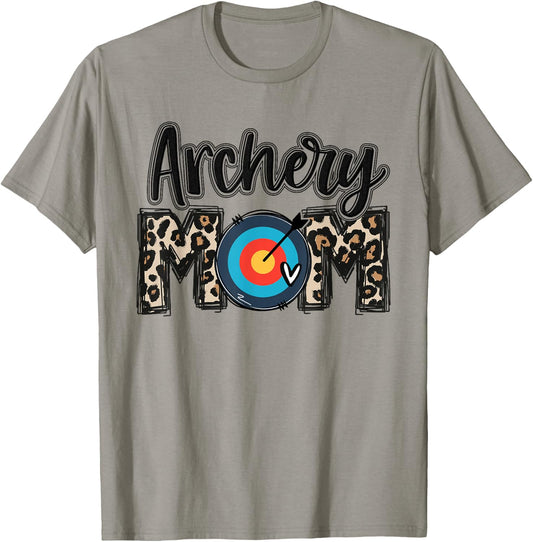 Leopard Archery Mom Bow Arrow USA Archery Mama Hunter T-Shirt - T-Shirt | Sand