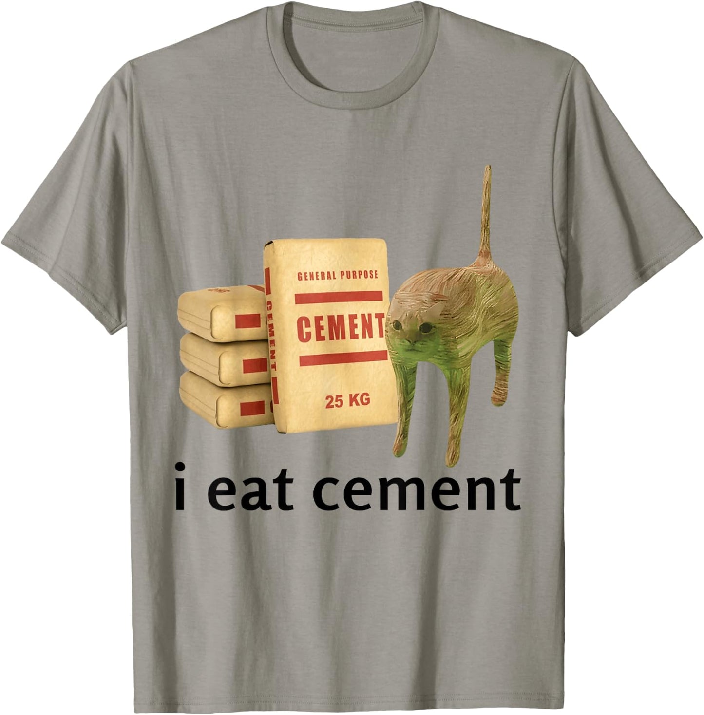 I Eat Cement Cat Shirt Kids Funny Dank Cat Meme T-Shirt - T-Shirt | Sand