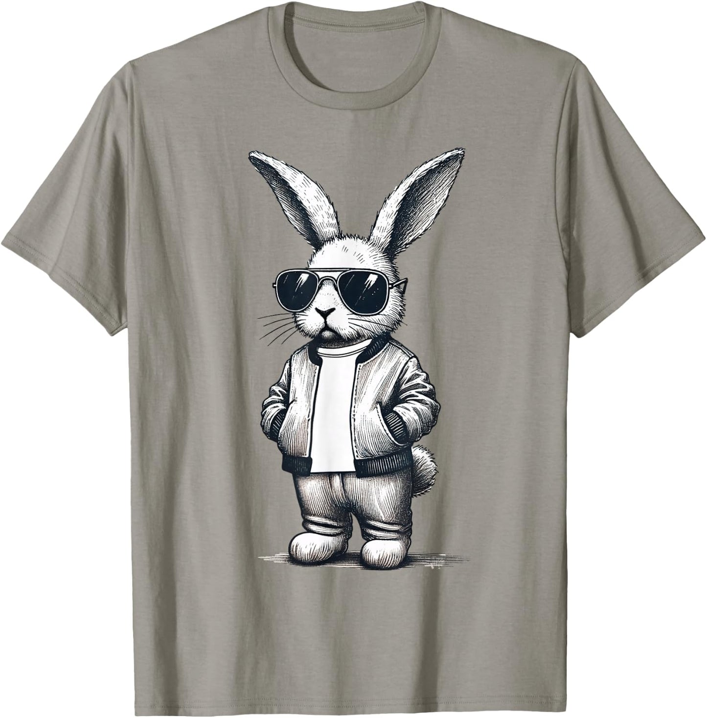 Bunny Rabbit With Sunglasses Easter Day for Boys Men Kids T-Shirt - T-Shirt | Sand