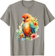 Baby Papagei mit Blumen süße Papageien Mädchen Tochter Sohn T-Shirt - T-Shirt | Sand
