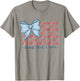 Coquette Bow Floral Land that I Love 4th of July Cute Girly T-Shirt - T-Shirt | Sand