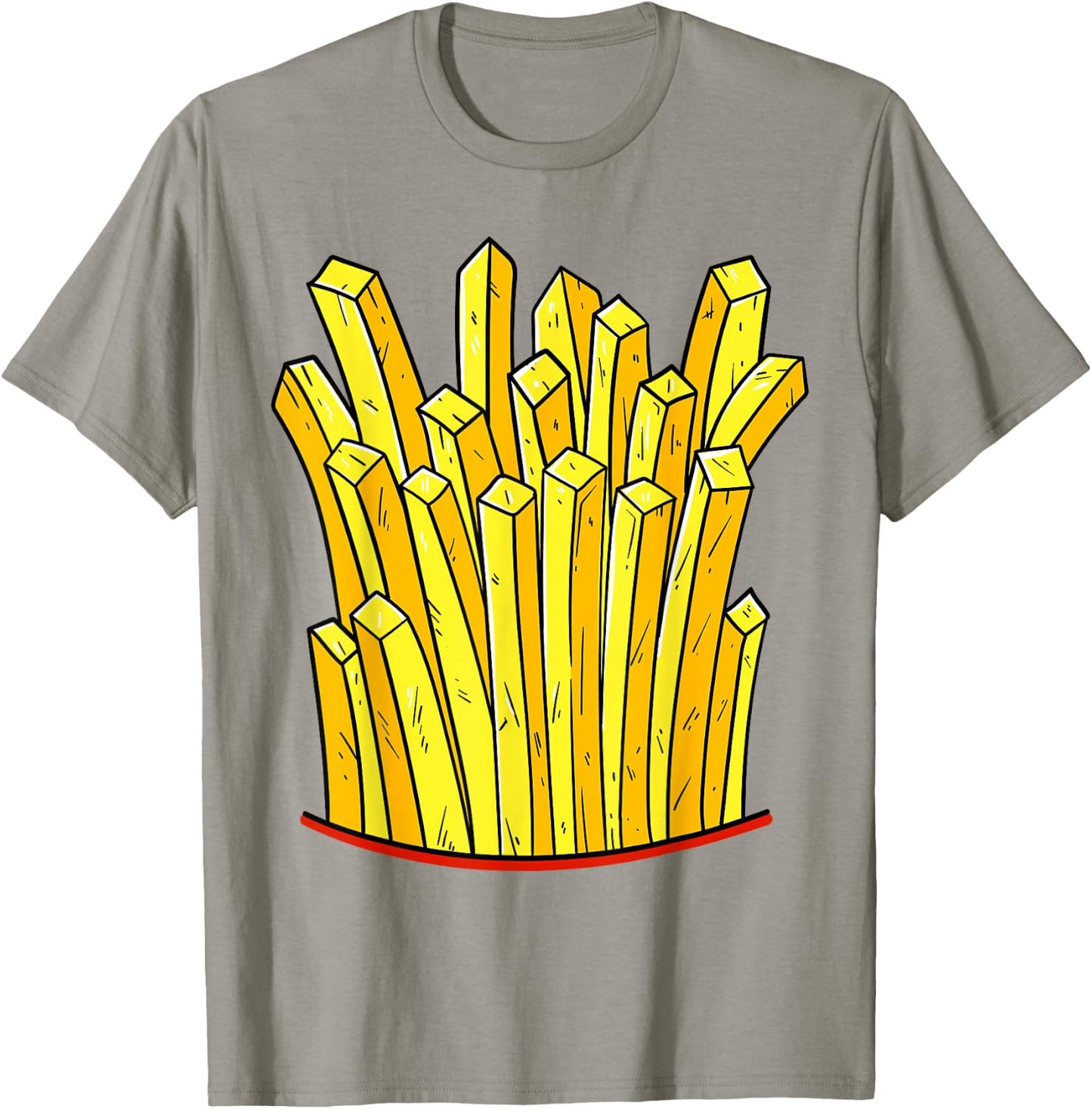 French Fries Costume Funny Fast Food French Fries , red T-Shirt - T-Shirt | Sand