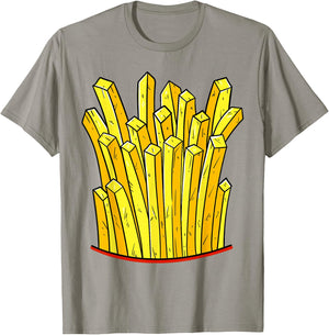 French Fries Costume Funny Fast Food French Fries , red T-Shirt - T-Shirt | Sand