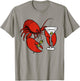 Martini Cocktail Lover Seafood Lobster Drinking Martini T-Shirt - T-Shirt | Sand