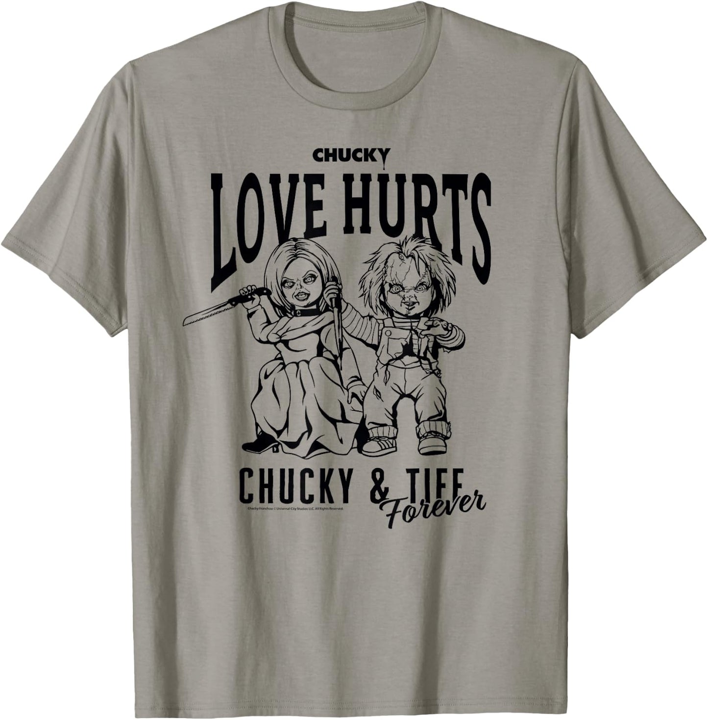 Chucky & Tiff Forever Love Hurts T-Shirt - T-Shirt | Sand