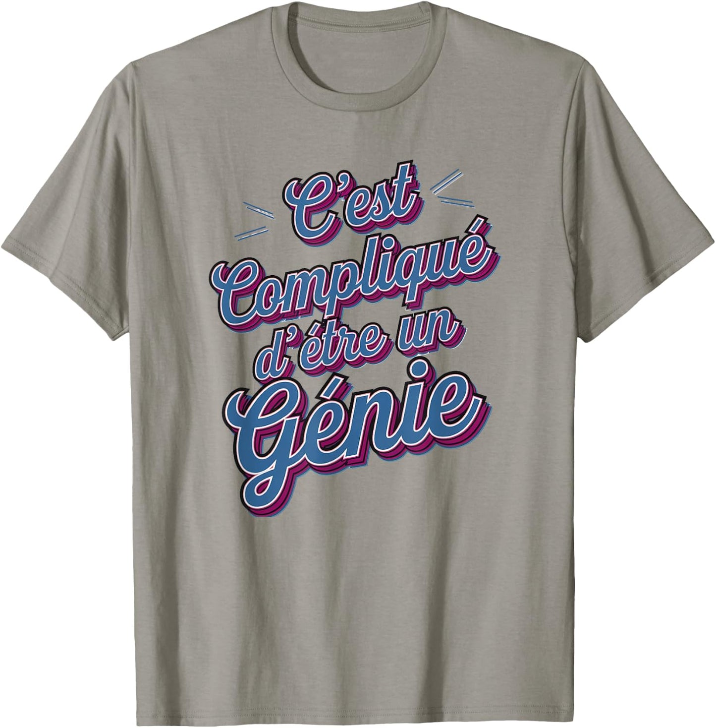 It's Complicated to Be a Genius Gift Humor , white, S T-Shirt - T-Shirt | Sand