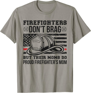 Funny Firefighter Mom Of A Fireman Mother Fire Mama T-Shirt - T-Shirt | Sand