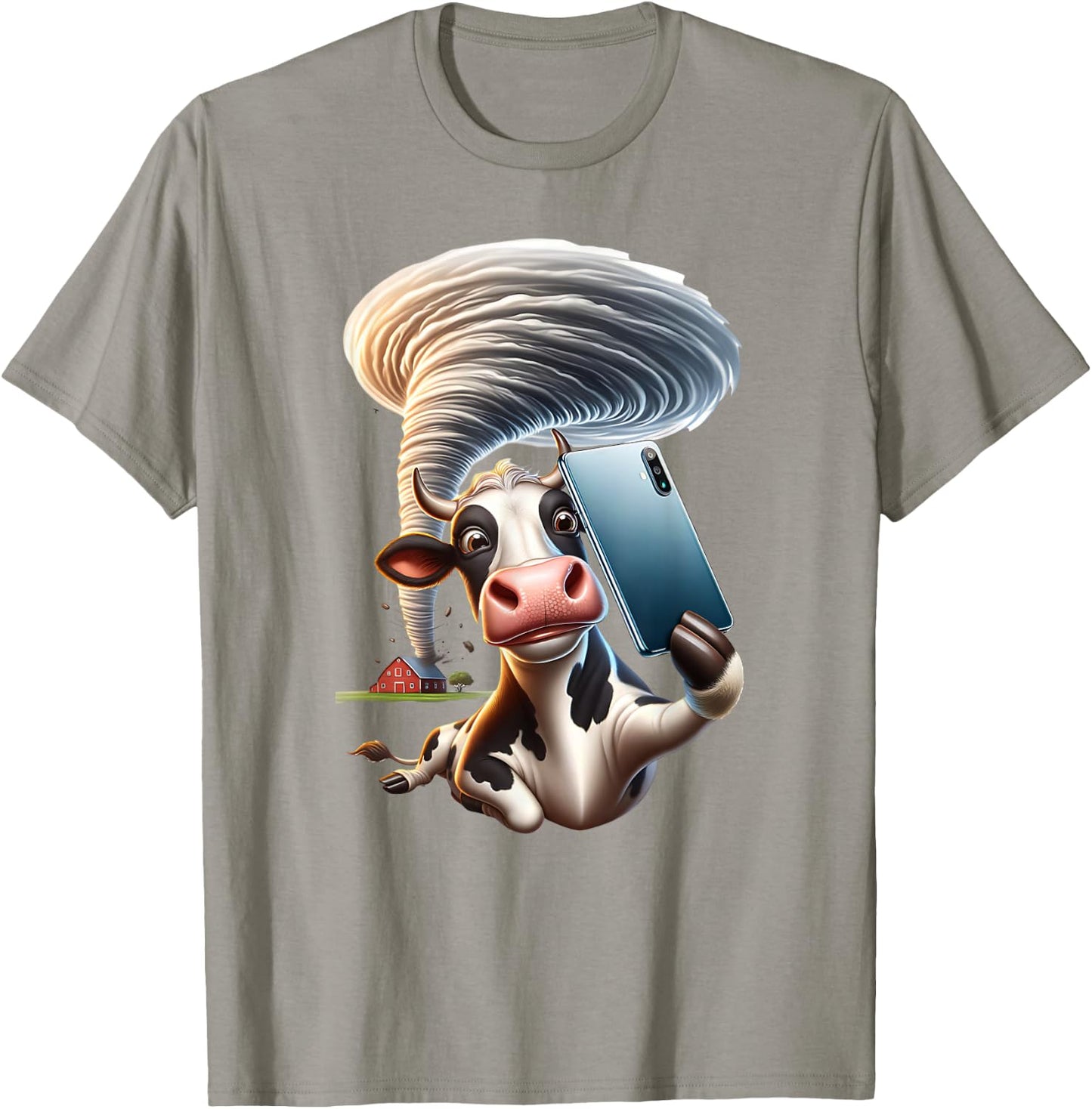 Funny Cow Tornado Meteorologist Weather T-Shirt - T-Shirt | Sand
