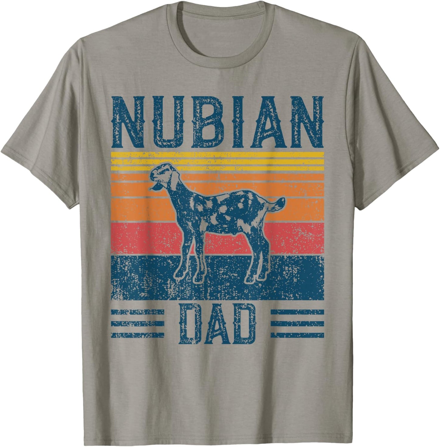 Best Goat Dad Men - Vintage Nubian Goat T-Shirt - T-Shirt | Sand