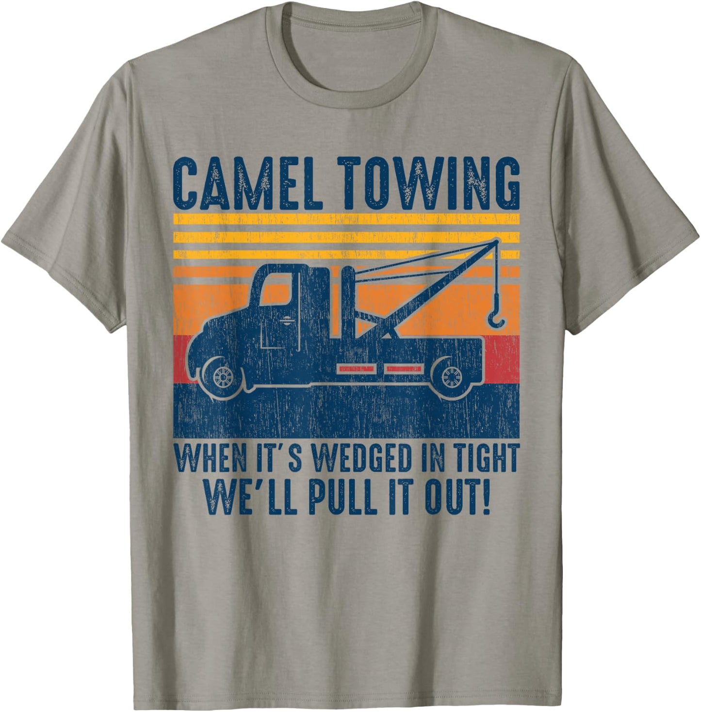 Vintage Camel Towing Funny Tow Truck T-Shirt - T-Shirt | Sand