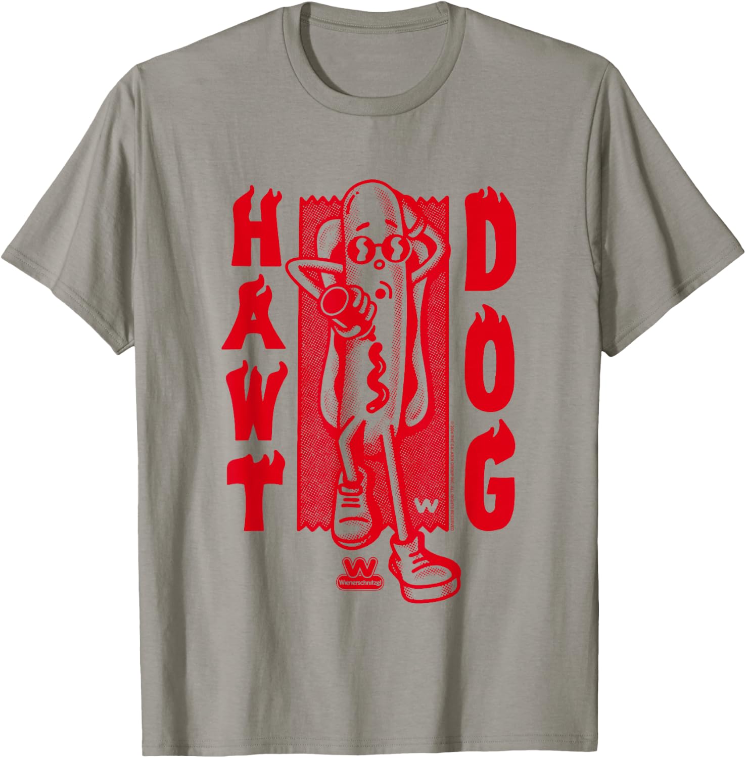 Wienerschnitzel Hawt Dog TDO Sunbathing With Ketchup Vintage T-Shirt - T-Shirt | Sand