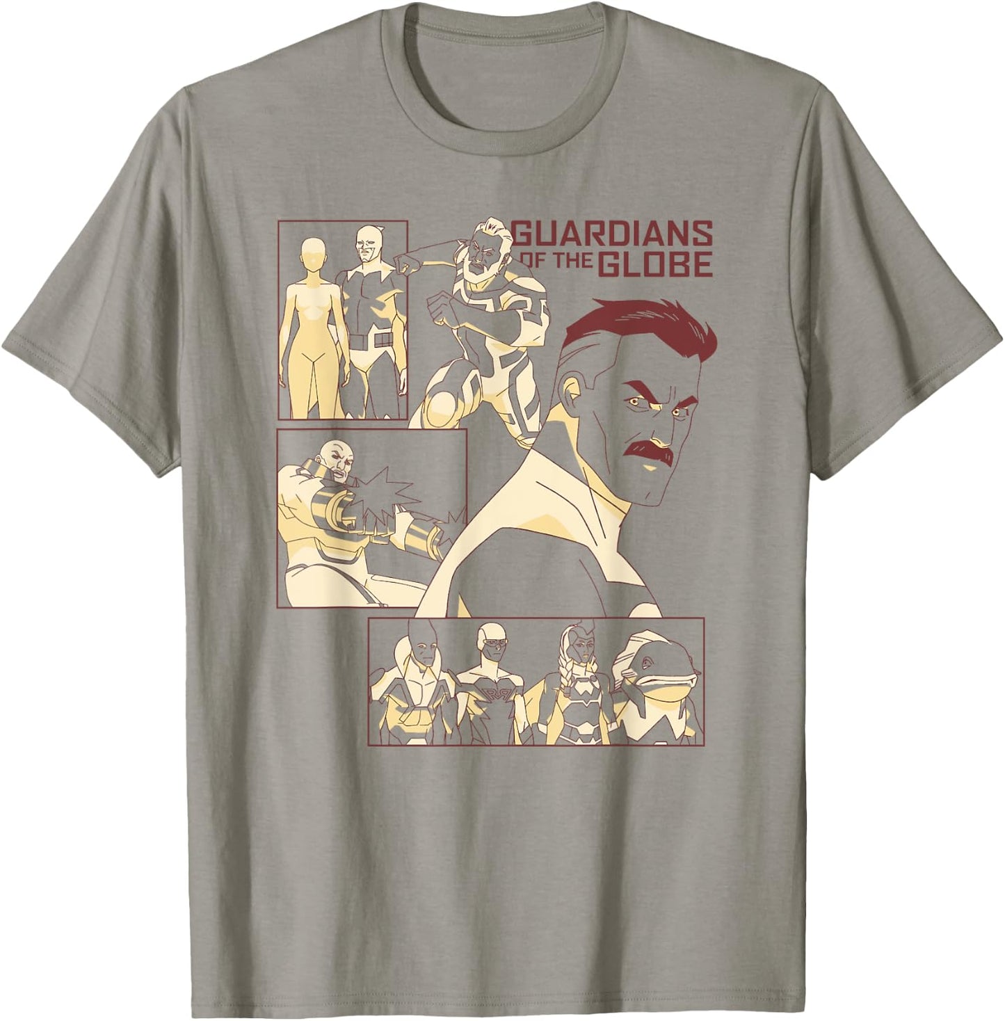 Invincible Original Guardians Of The Globe Group Shot T-Shirt - T-Shirt | Sand
