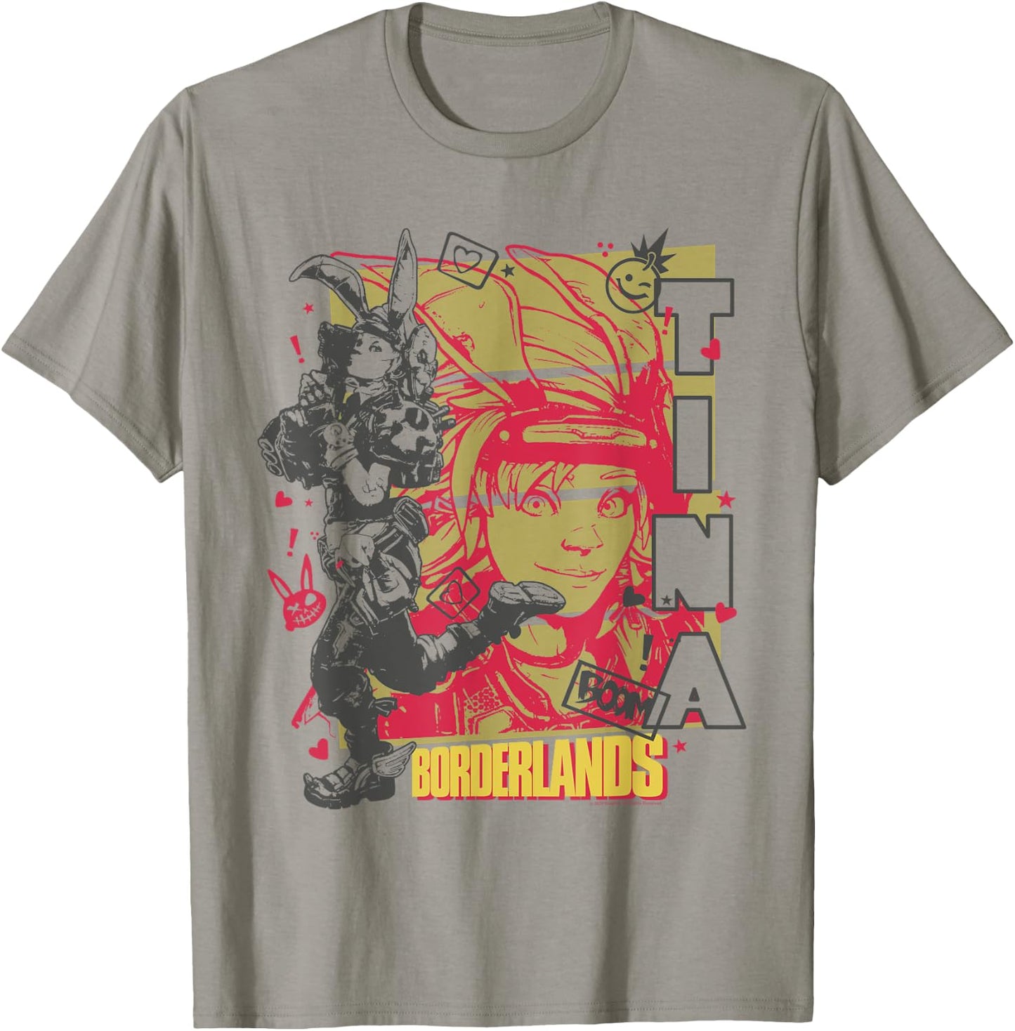 Ripple Junction x Borderlands Tiny Tina Boom Collage Gaming T-Shirt - T-Shirt | Sand