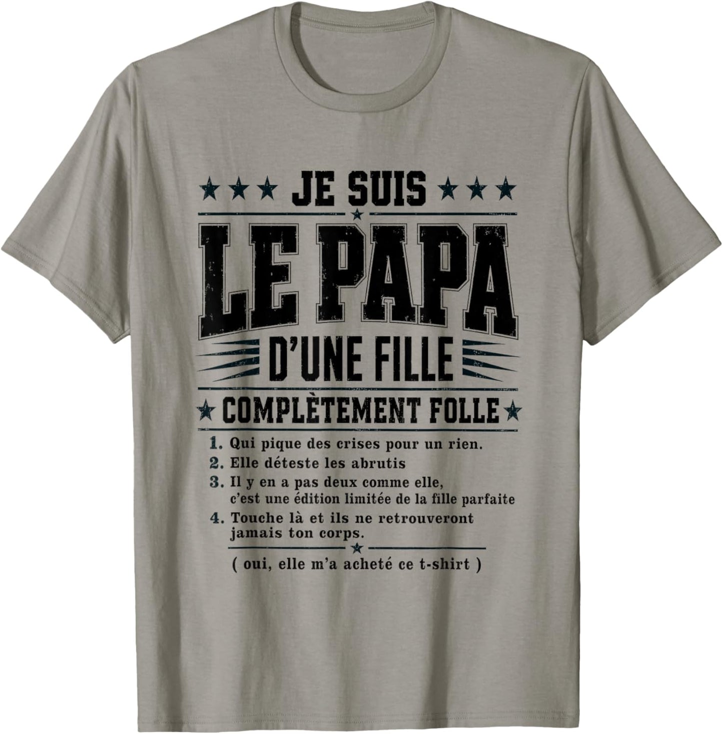 Dad Of A Daughter Completely Crazy Humor Father's Day T-Shirt - T-Shirt | Sand