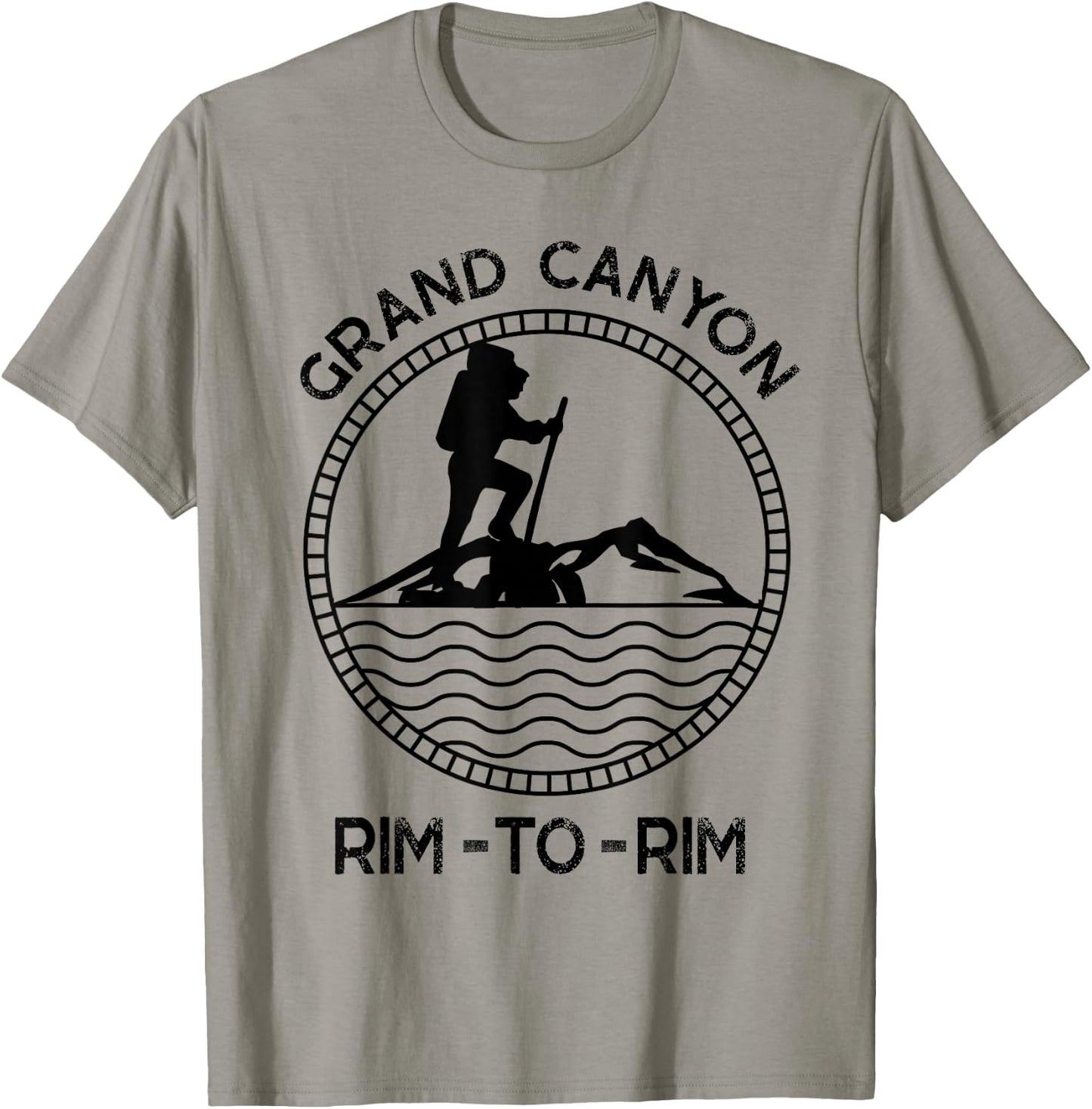 South Rim to North Rim Grand Canyon Hike in Arizona Souvenir T-Shirt - T-Shirt | Sand
