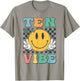Ten Is A Vibe, 10. Geburtstag, Lächeln, Gesicht, Hippie, Junge, Mädchen, Kind T-Shirt - T-Shirt | Sand