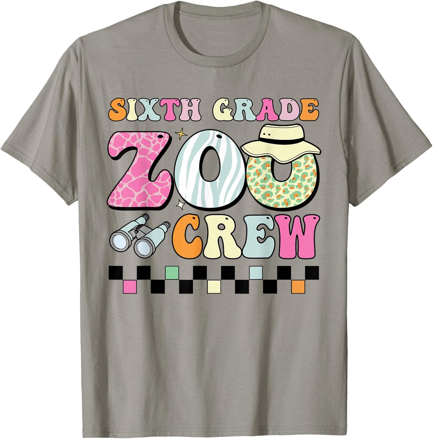 Field Zoo Trip Shirt For Teacher, Sixth Grade Crew T-Shirt - T-Shirt | Sand