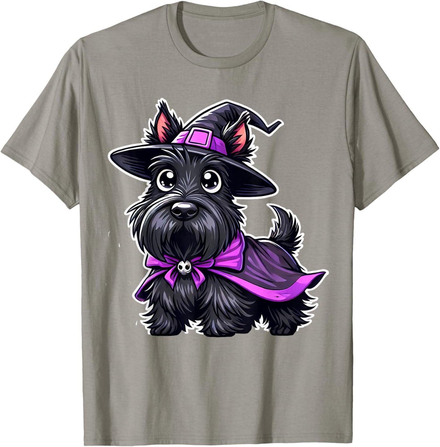Scottish Terrier Halloween Witch Dog Scottie Lover T-Shirt - T-Shirt | Sand
