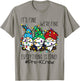 It's Fine We're Fine Gnome Pre-K Teacher Christmas Light Women T-Shirt - T-Shirt | Sand