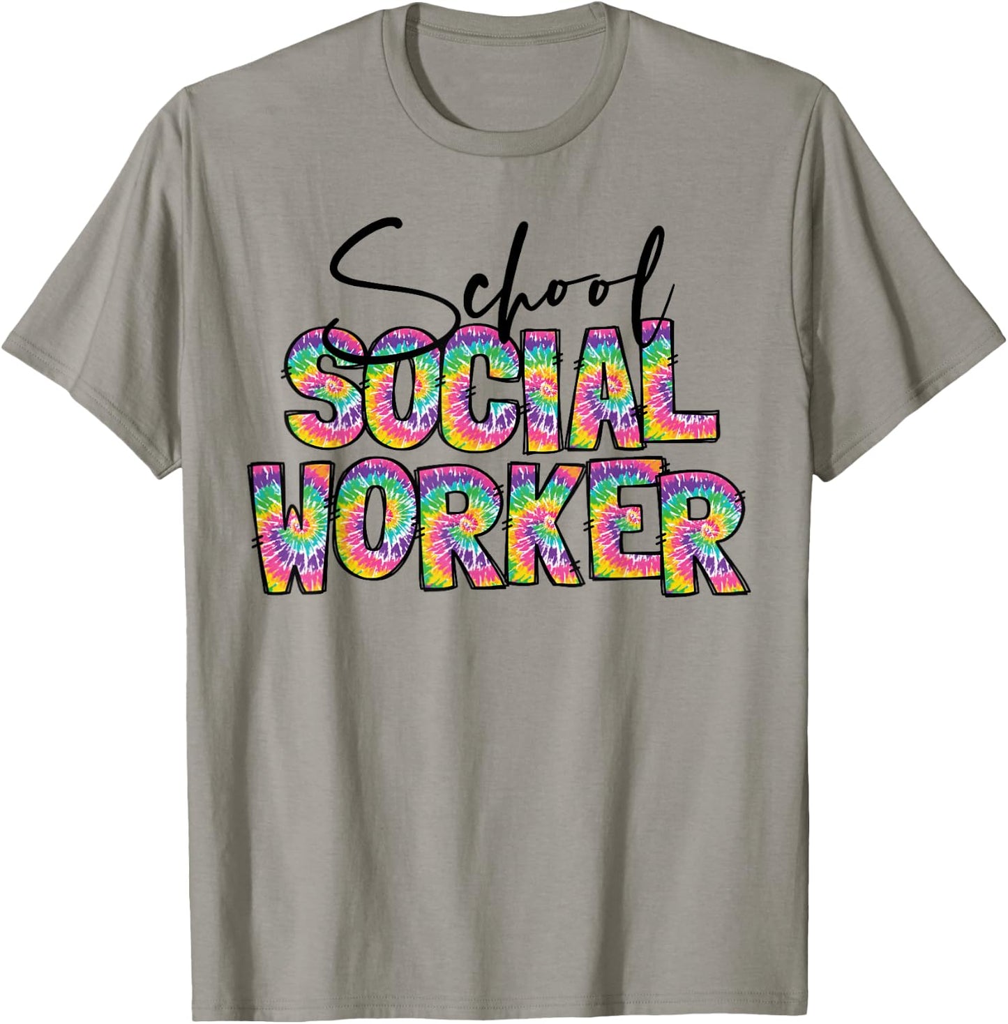 School Social Worker Tie Dye Appreciation Social Work T-Shirt - T-Shirt | Sand
